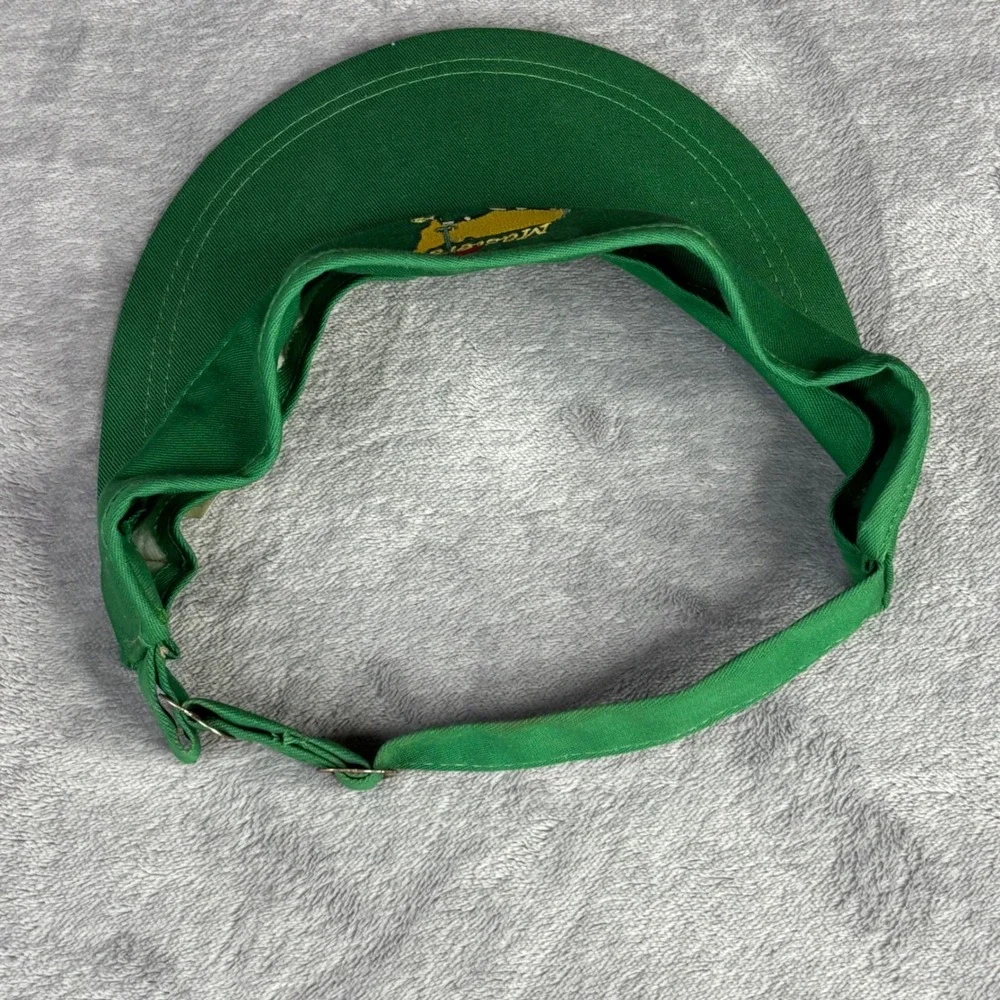 Masters Golf Visor Unisex Adjustable Green Vintage Made in USA Logo Hat